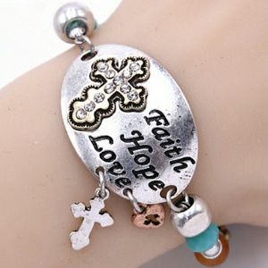 Faith Hope Love Stretch Bracelet